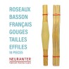 ROSEAUX GOUGES TAILLES EFFILES BASSON FRANCAIS - 10 piece