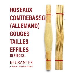 ROSEAUX GOUGES TAILLES EFFILES CONTRE BASSON -10 piece