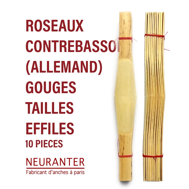 ROSEAUX GOUGES TAILLES EFFILES CONTRE BASSON -10 piece