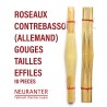 ROSEAUX GOUGES TAILLES EFFILES CONTRE BASSON -10 piece