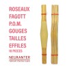 ROSEAUX GOUGES TAILLES EFFILES P.O.M - 10pieces
