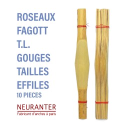 ROSEAUX GOUGES TAILLES EFFILES BASSON M.T. - 10 pieces