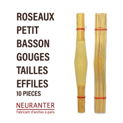 ROSEAUX GOUGES TAILLES EFFILES PETIT BASSON - 10piece