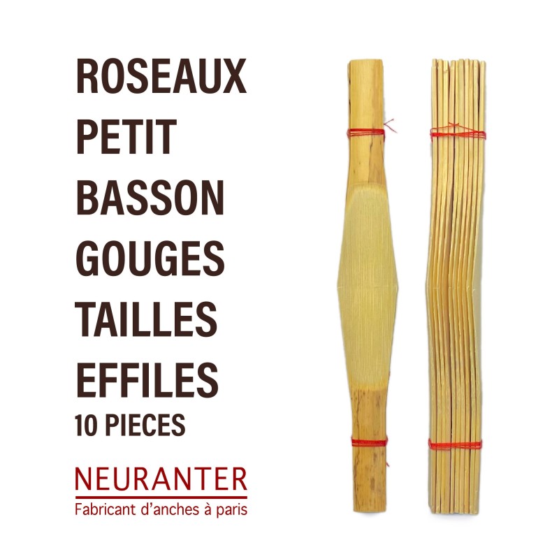 ROSEAUX GOUGES TAILLES EFFILES PETIT BASSON - 10piece