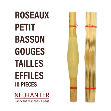 ROSEAUX GOUGES TAILLES EFFILES PETIT BASSON - 10piece
