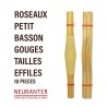ROSEAUX GOUGES TAILLES EFFILES PETIT BASSON - 10piece