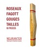 ROSEAUX GOUGES TAILLES BASSON - 10 pieces