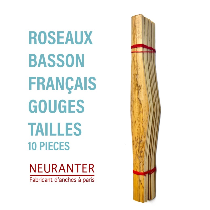 ROSEAUX GOUGES TAILLES BASSON - 10 pieces
