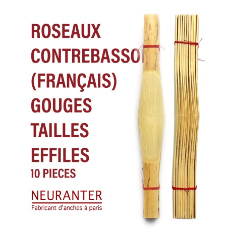 ROSEAUX GOUGES TAILLES EFFILES CONTRE BASSON -10 piece